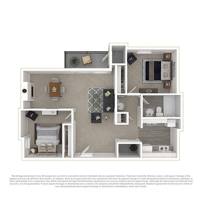 2 Bedroom 1.5 Bath